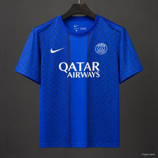 25/26 PSG Academy Pro Pre-Match Blue Paris Saint-Germain Geometric Pattern Pre-Match Jersey