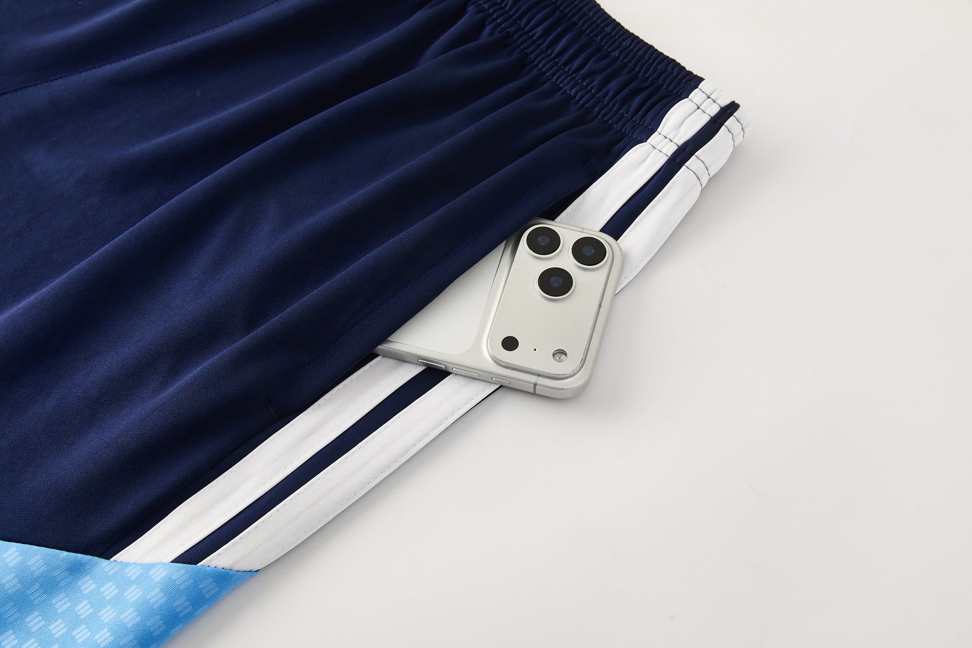 AD12 royal blue short-sleeved suit S-2XL