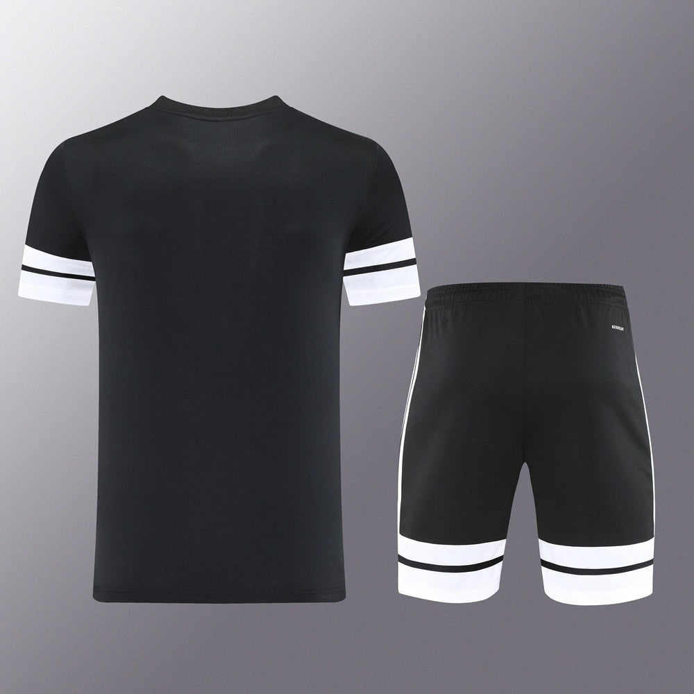 AD10 black shorts suit S-2XL