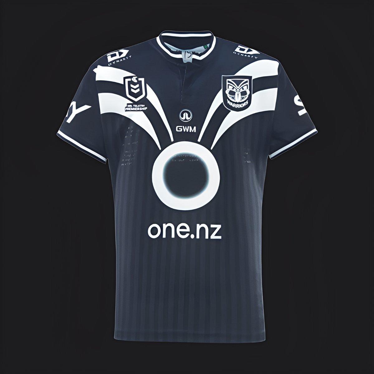 25/26 Kids New Zealand Warriors Navy with White Diagonal Stripes Jersey