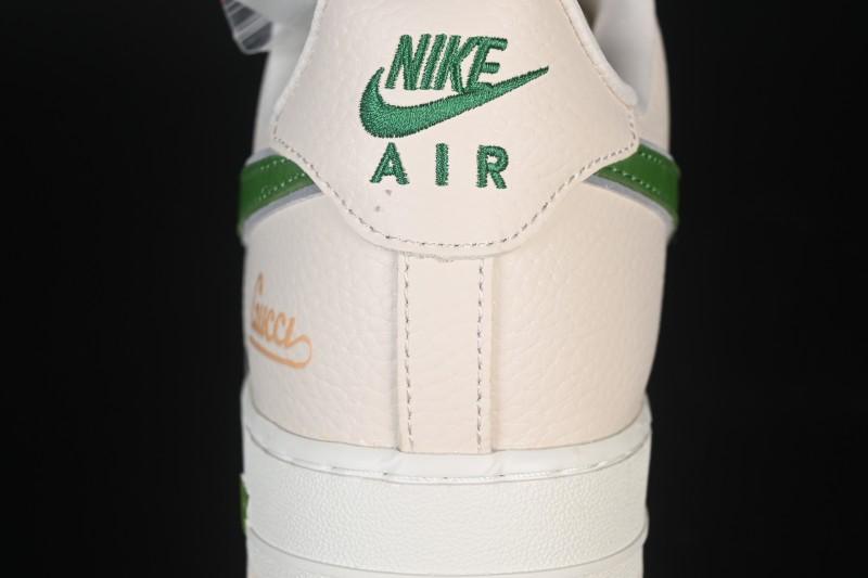 Nike Air Force 1 '07 Low Gucci Collaboration White Brown Green Casual Sneakers - YF9511-804