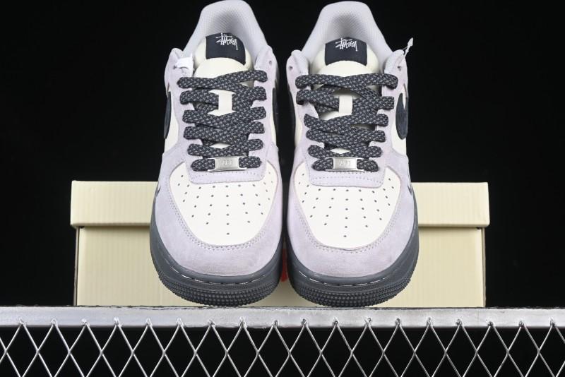 Nike Air Force 1 '07 Low Stussy Collaboration Beige Grey Jade Sole Low-Top Casual Sneakers - XZ6188-196