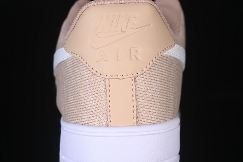 Nike Air Force 1'07 Low Knit Khaki Casual Sneakers - CI0051-200