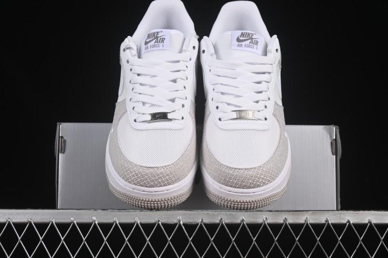 Nike Air Force 1'07 Low Denim Small Swoosh Casual Sneakers - ZH0316-092