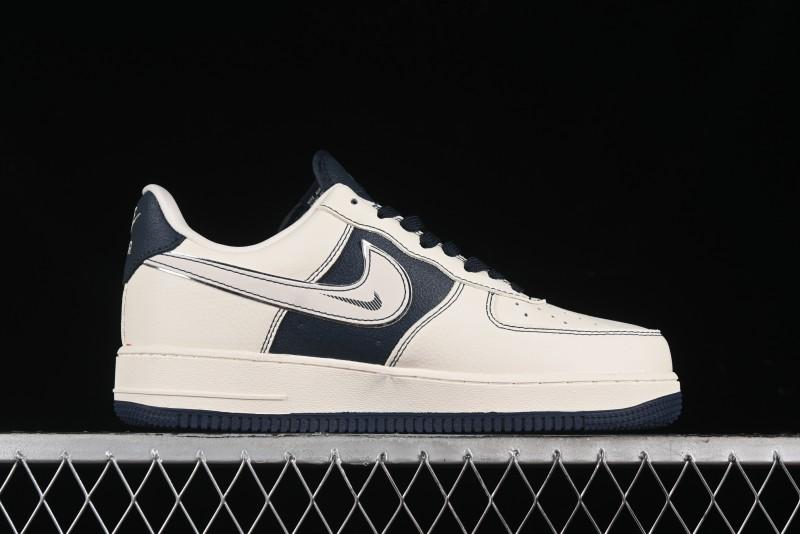 Nike Air Force 1 '07 Low Gucci Stone Island Collaboration - Off White Graphite Low-Top Casual Sneakers - KK1988-013