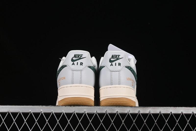 Nike Air Force 1 '07 Low LV Collaboration Green Stone Grain Gum Sole Casual Sneakers - ZH2598-306