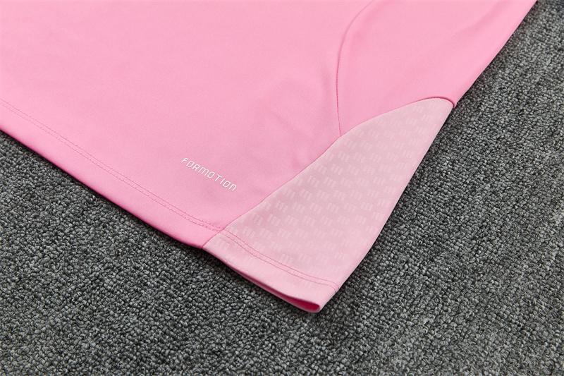 2026 Inter Miami CF Pink  Half Zipper Jacket Tracksuit + Black Long Pants