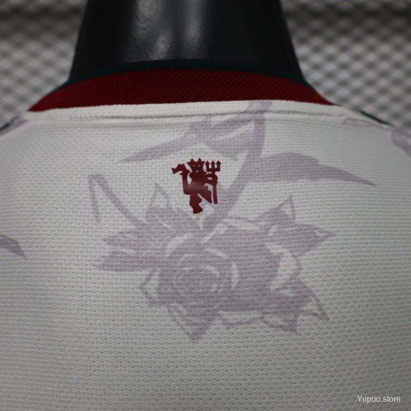 Player Version 26/27 Manchester United Away Grey White Rose   Special Edition Jersey