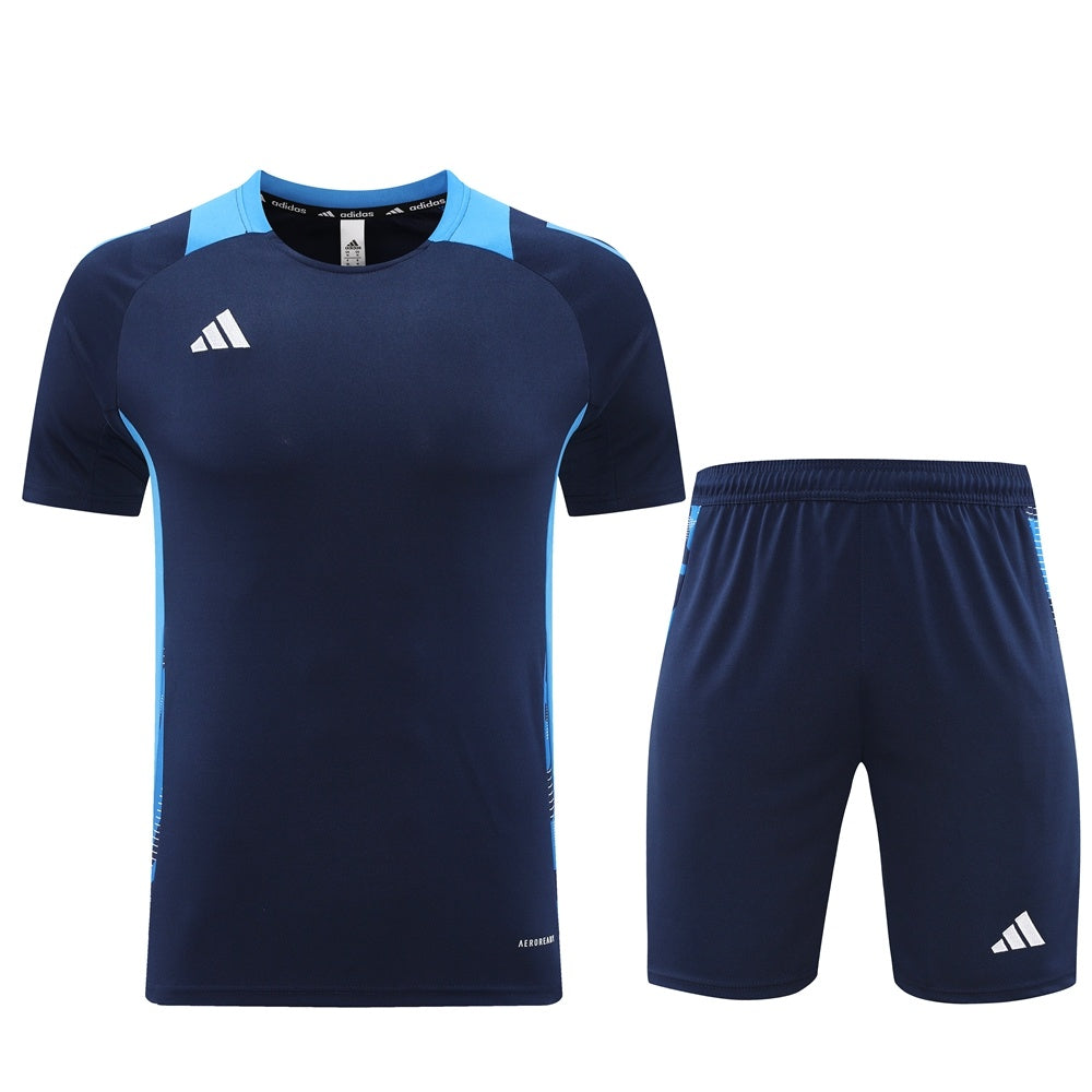 AD08 sapphire blue shorts suit S-2XL