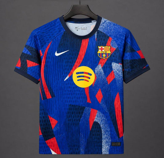 25/26 Barcelona Special Edition Pre-Match Abstract Brushstroke Design Jersey
