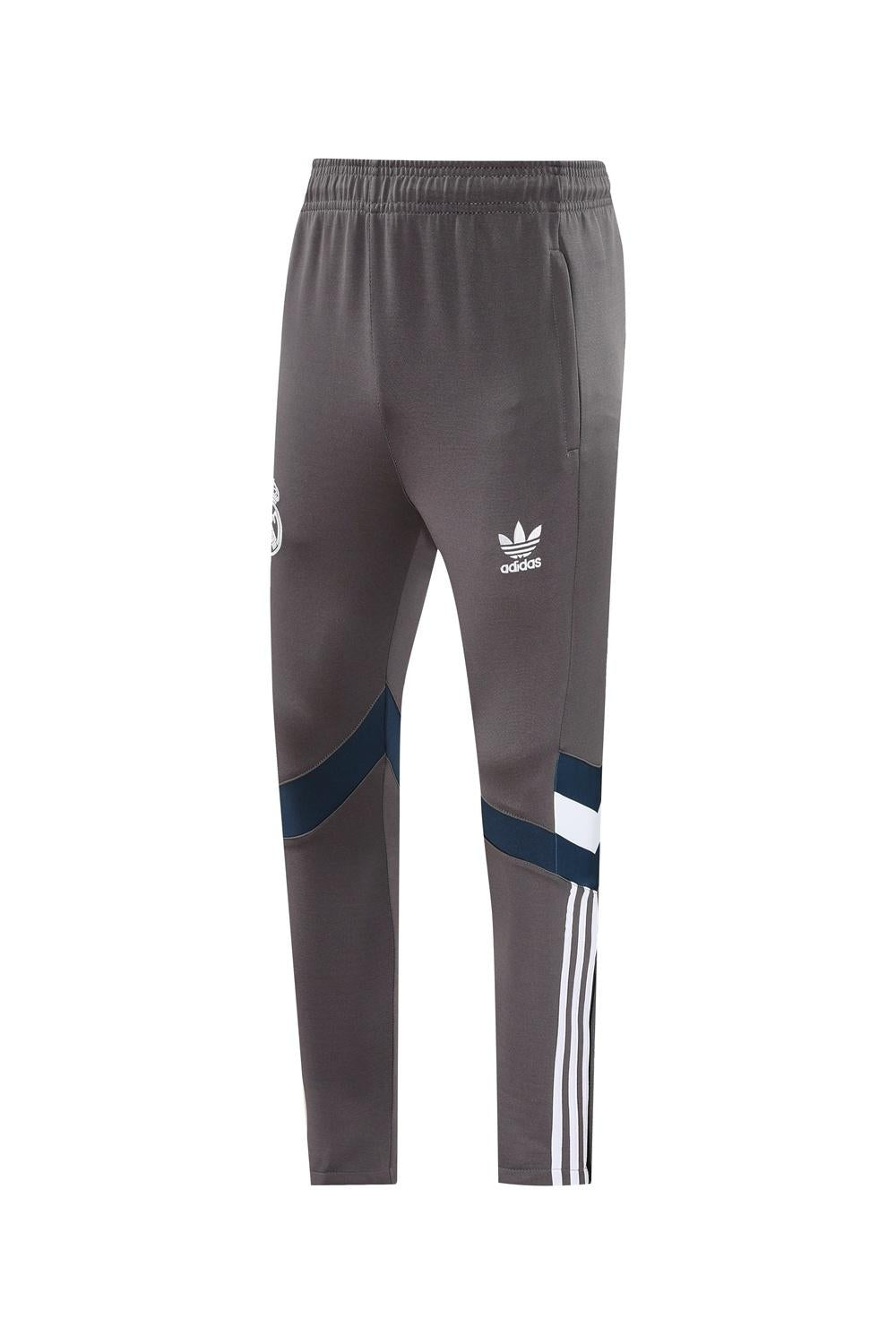 25/26 Real Madrid Light Grey Full Zipper Jacket+Long Pants