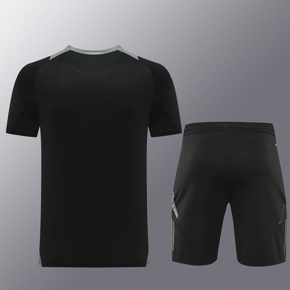 AD08 black shorts suit S-2XL