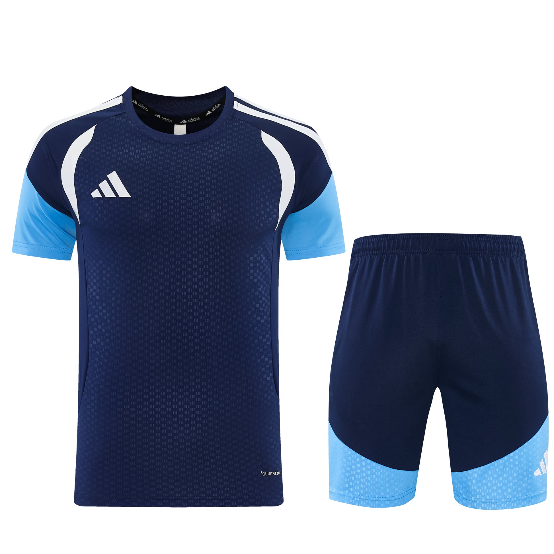 AD12 royal blue short-sleeved suit S-2XL