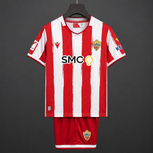 26/27 Kids Almeria Home Red With White Stripes Jersey