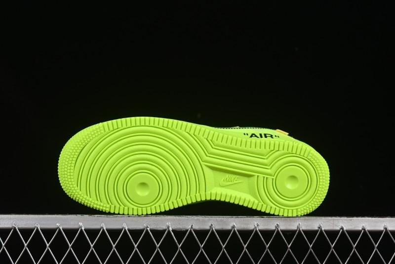 Nike Off White x Air Force 1 Low OW Collaboration Transparent Yellow Sneakers - AO4606-700