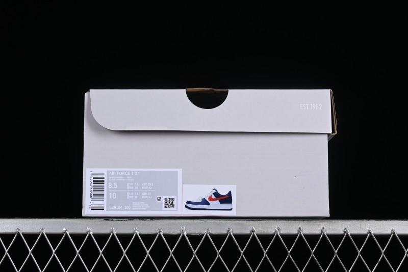 Nike Air Force 1 '07 Low White Blue Red Casual Shoes - CZ9164-100