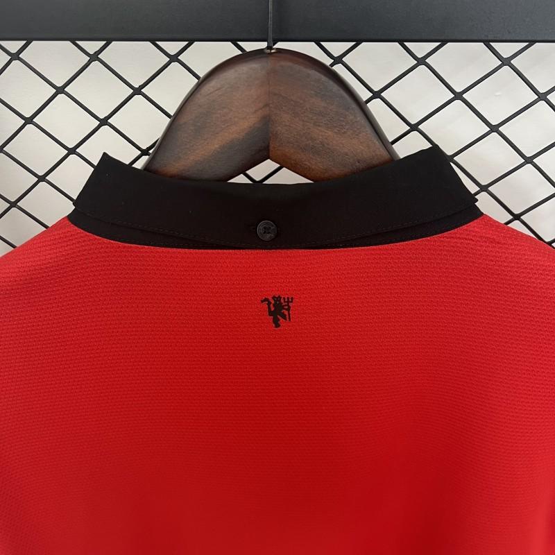 13/14 Retro Long Sleeve Manchester United Home Jersey