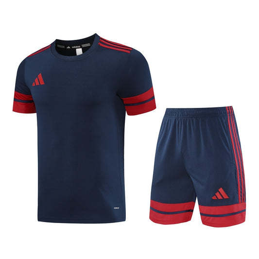 AD10 sapphire blue shorts suit S-2XL