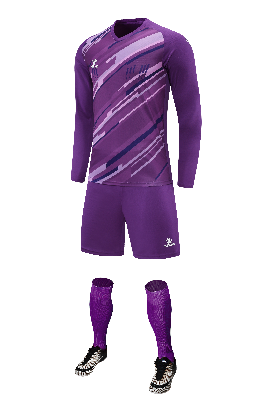 K3286 Kalmei long-sleeved training suit set 6 colors, S--3XL