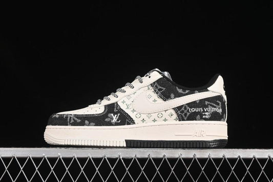 Nike Air Force 1 '07 Low LV Collaboration Double Print Denim Casual Sneakers - YX5066-317