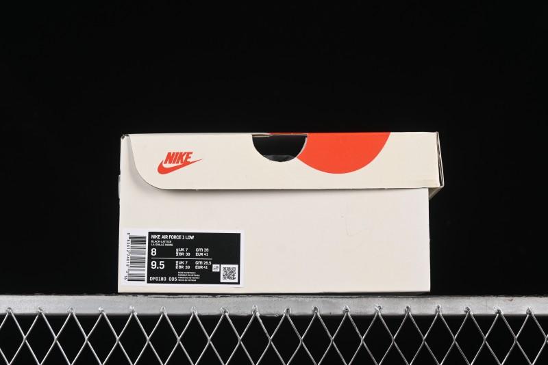 Nike Air Force 1 '07 Low Burberry Collaboration - White Black Check Low-Top Casual Sneakers - DF0180-005