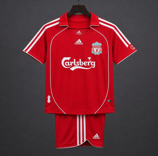 Retro Kids 06/08 Liverpool Red Home Jersey