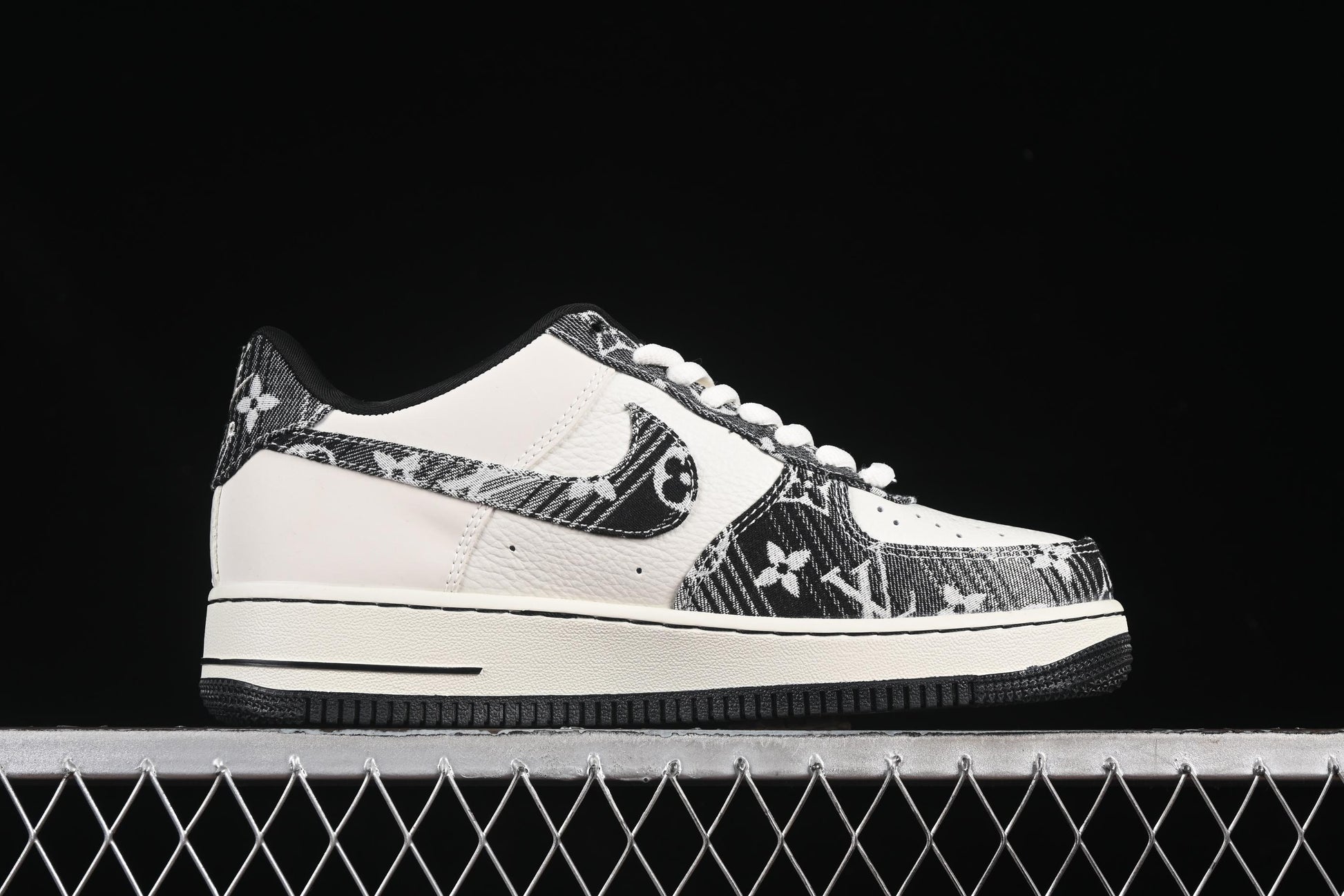Nike Air Force 1 '07 Low LV Collaboration Grey Black Denim Casual Sneakers - SC9207-539