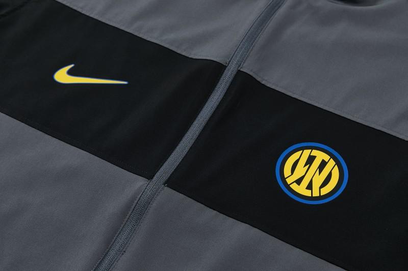 26/27 Inter Milan Grey & Black Full Zipper Jacket Tracksuit + Long Pants