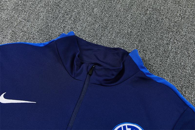 2026 Inter Milan Dark Navy Blue Half Zipper Jacket Tracksuit + Long Pants