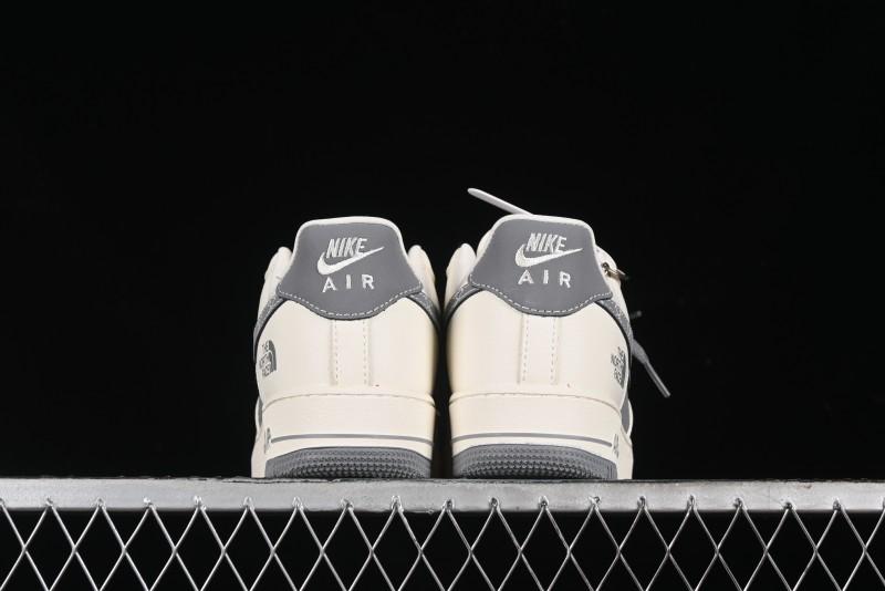 Nike Air Force 1 '07 Low The North Face Bear Collaboration - Beige Grey Swoosh Low-Top Casual Sneakers - KK1988-011