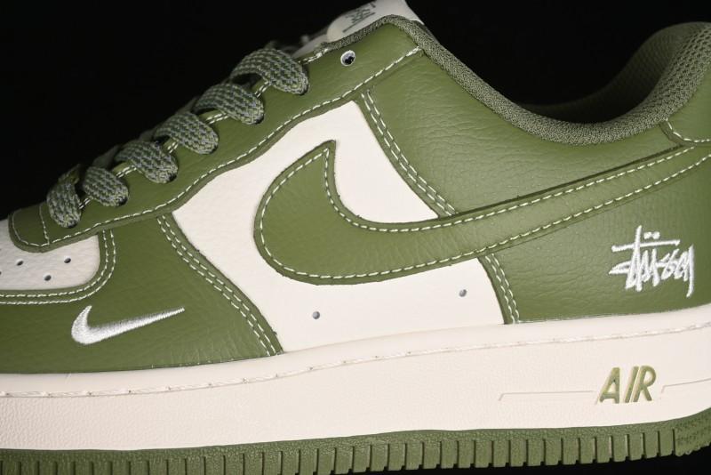 Nike Air Force 1 '07 Low Stussy Collaboration - Lotus Green Low-Top Casual Sneakers - BB5353-515