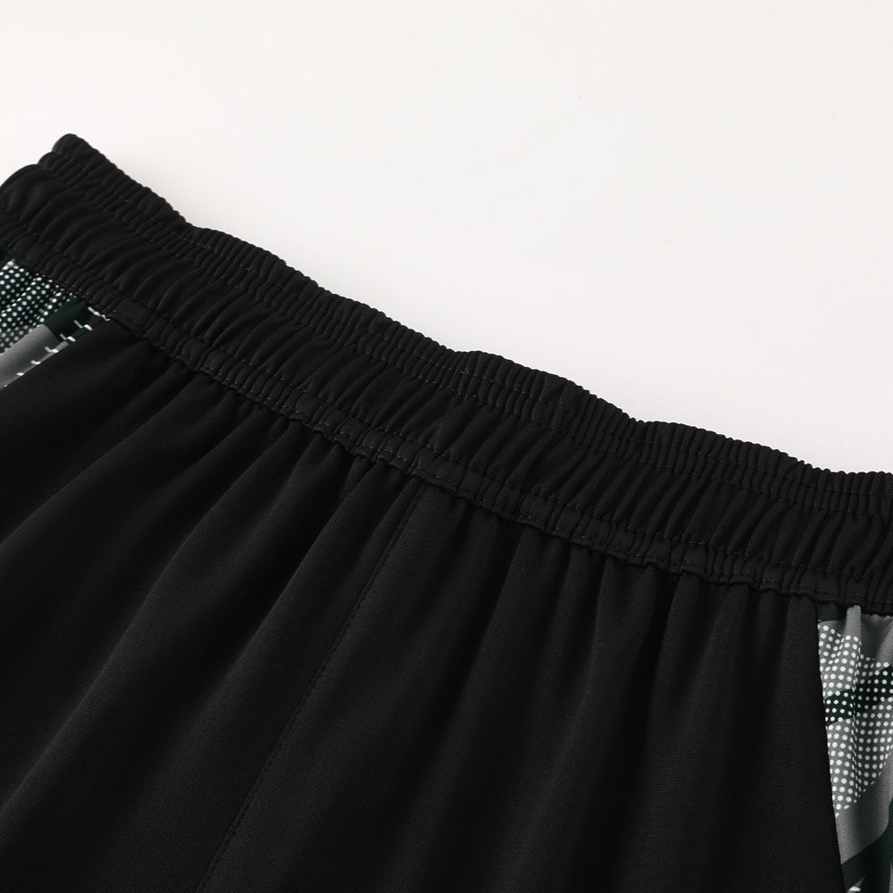 AD08 black shorts suit S-2XL