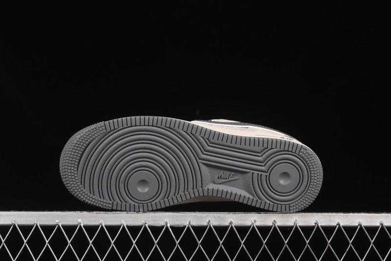 Nike Air Force 1 '07 Low Stussy Collaboration Pig Grey Swoosh Grey Sole Casual Sneakers - XX3168-126