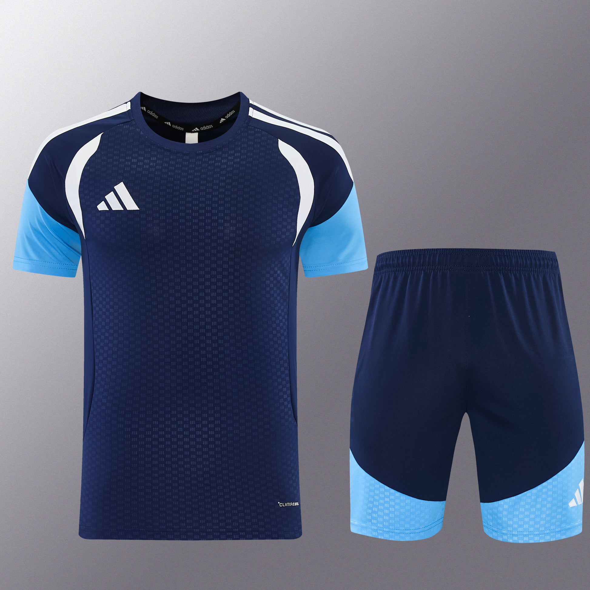 AD12 royal blue short-sleeved suit S-2XL
