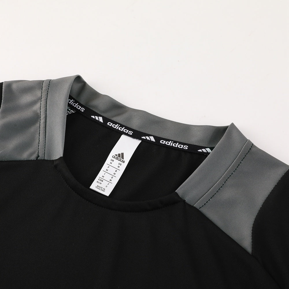 AD08 black shorts suit S-2XL