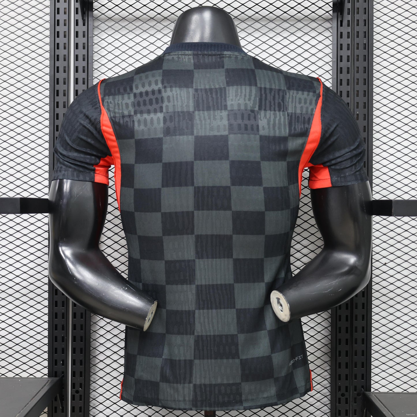 Player Version 2026 Croatia Dark Black with Dark Checkered Pattern Jersey