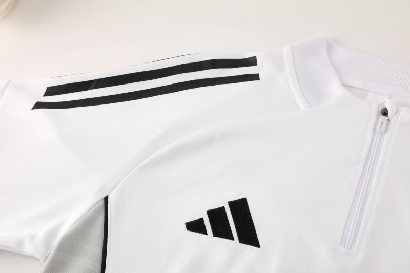 25/26  Adidas White Full zipper Jacket Tracksuit+ long pants
