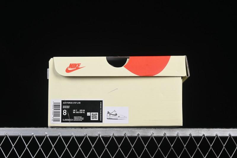 Nike Air Force 1 '07 Low Stussy Collaboration Dual-Tone Beige Low-Top Casual Sneakers - SJ6698-024