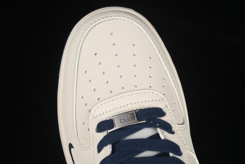 Nike Air Force 1 '07 Low Dior Collaboration Blue Iridescent Swoosh Casual Sneakers - XS1958-569