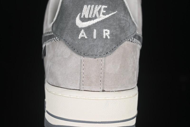 Nike Air Force 1 '07 Low Violent Bear Collaboration Grey Embroidered Swoosh Low-Top Casual Sneakers - KK1988-047