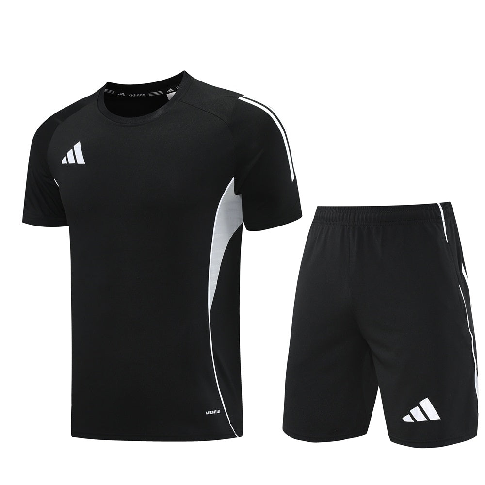 AD09 black shorts suit S-2XL
