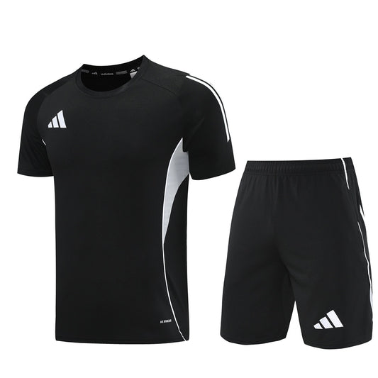 AD09 black shorts suit S-2XL