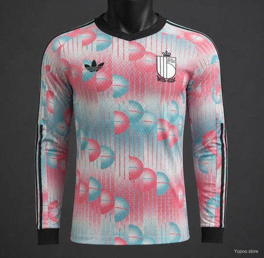 Player Version 2026 Belgium Away Long Sleeve Jersey