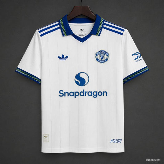 26/27 Manchester United White Pinstripe Away Jersey