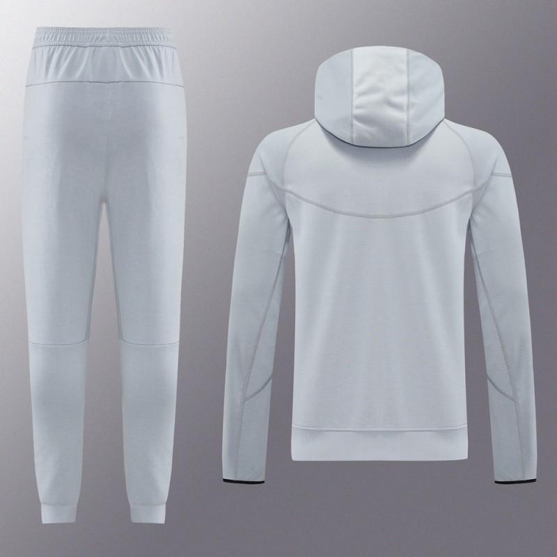 25/26 Barcelona Grey Full Zipper Hoodie Jacket +Long Pants