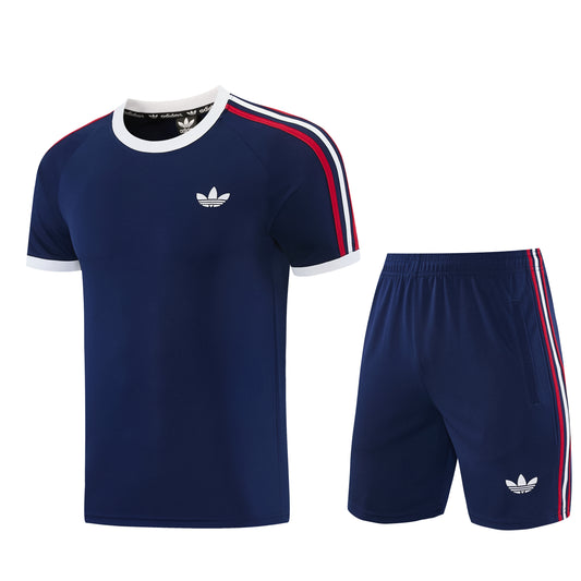 AD11 royal blue short-sleeved suit S-2XL