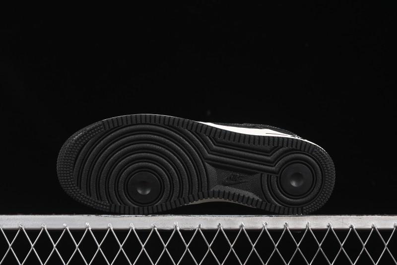 Nike Air Force 1'07 Low Stussy Collaboration Dark Grey Woven Casual Sneakers - LW9279-002