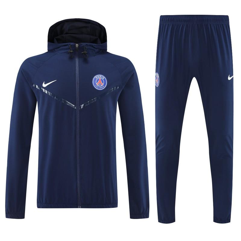25/26 Paris Navy Blue Full zipper Jacket Tracksuit+ long pants