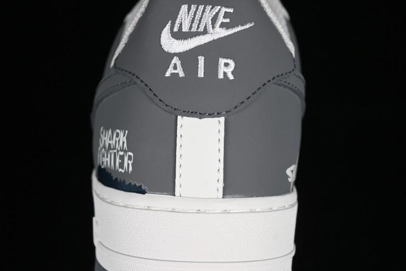 Nike Air Force 1 '07 Low "SHARK" Casual Sneakers with Full-Length Air Cushion - DB3301-220