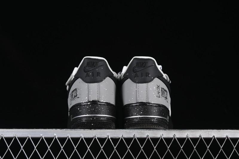 Nike Air Force 1'07 Low Star Graffiti Hand-Painted Casual Sneakers with Full-Length Air Cushion - XV7981-476